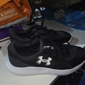 Under Armour Black and White Athletic Shoes